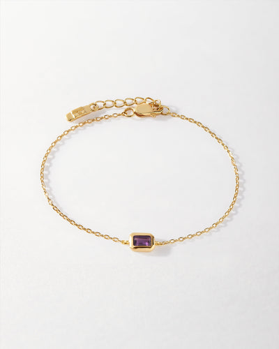 Amethyst bangle - February birthstone bracelet Louella Jewellery