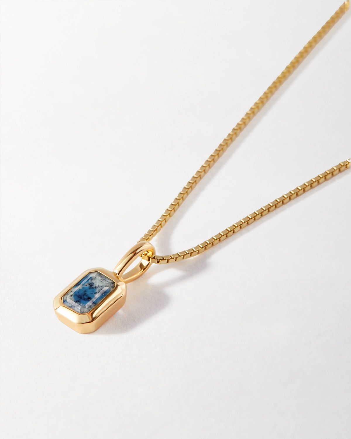 Deco Blue Jasper Gemstone Necklace