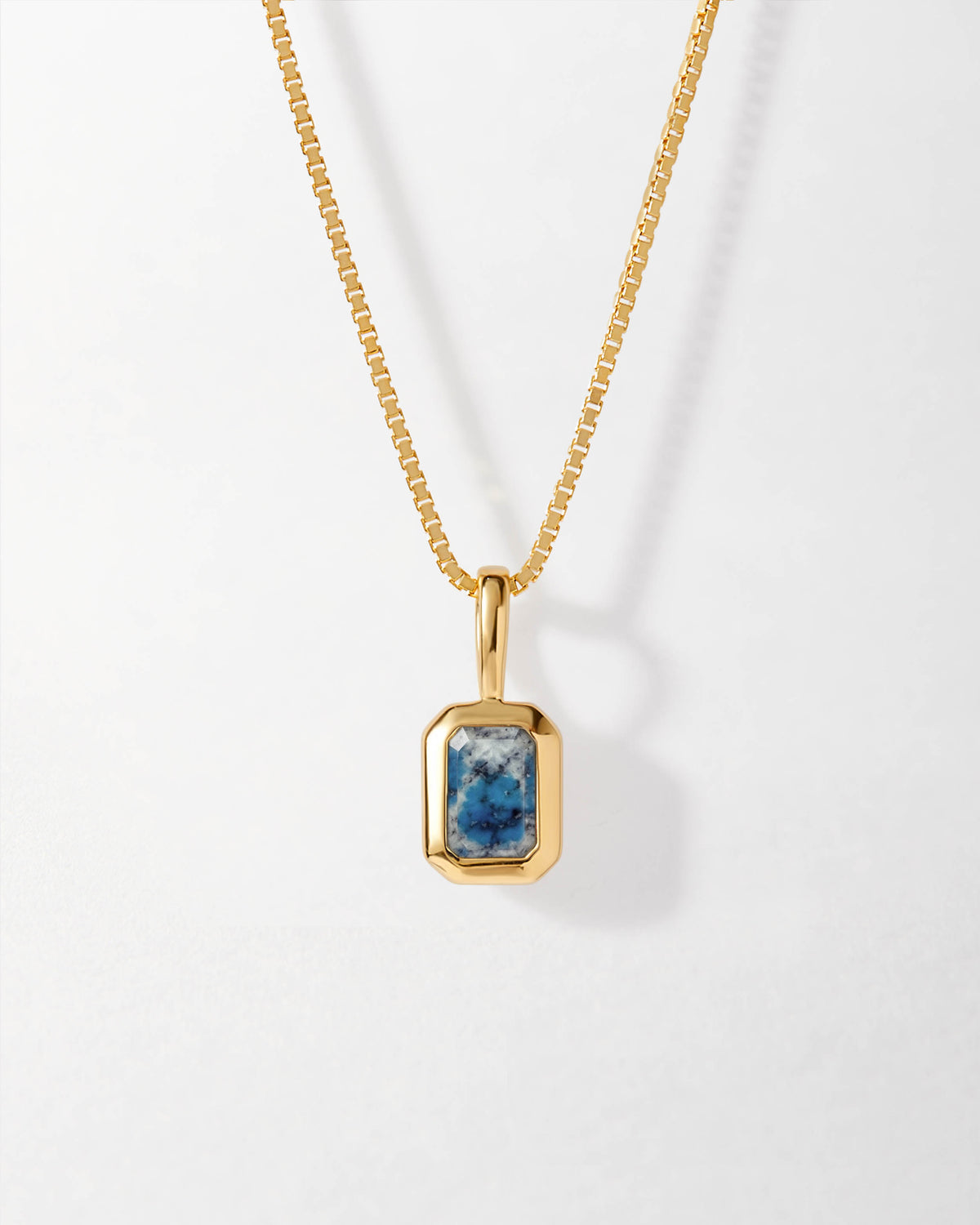 Deco Blue Jasper Gemstone Necklace