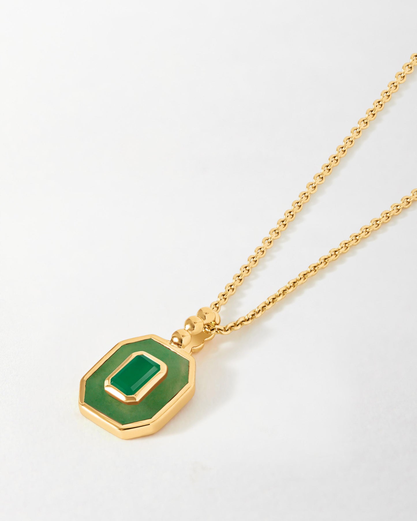 Deco Aventurine and Green Onyx Necklace