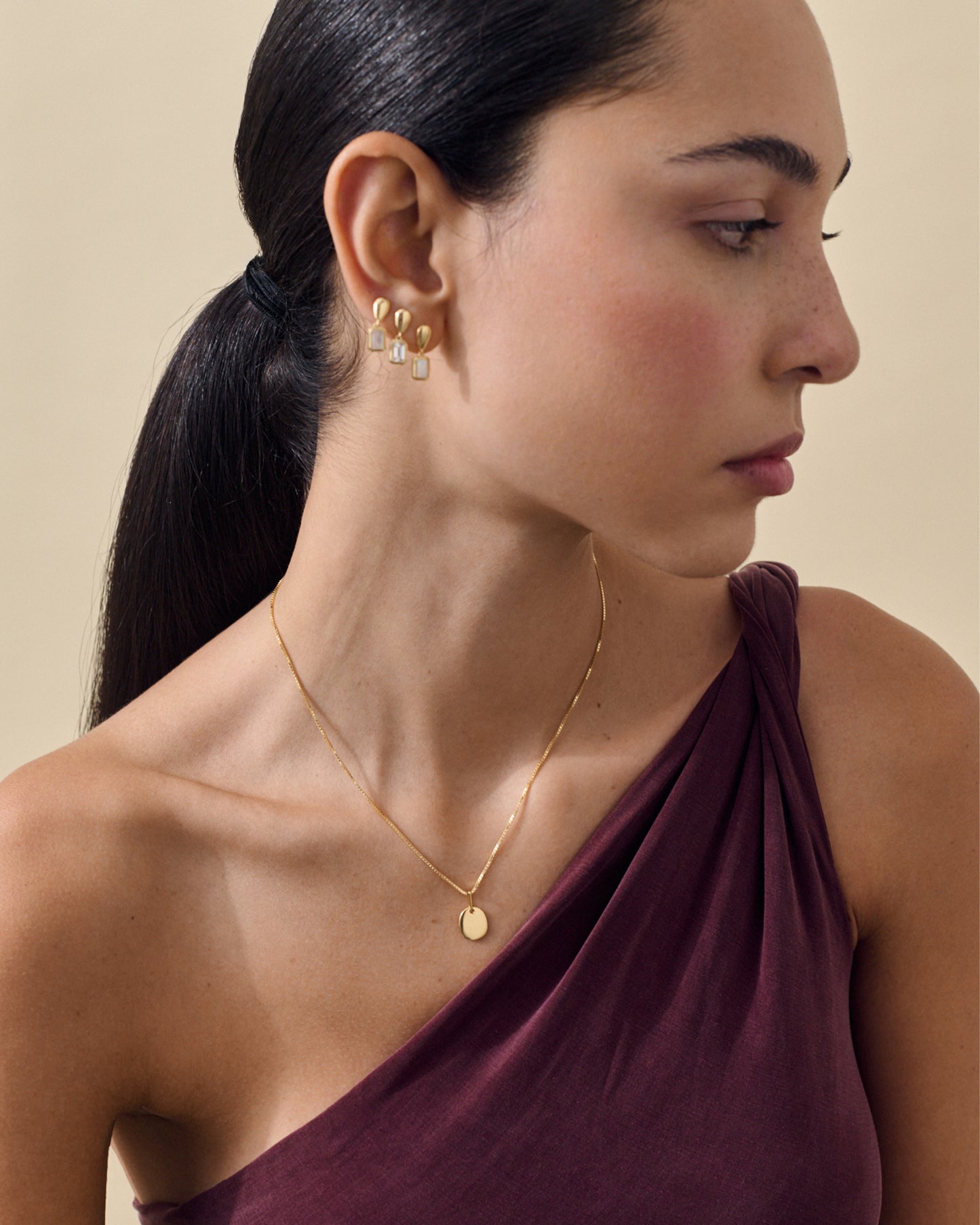 Pebble Birthstone Drop Earrings