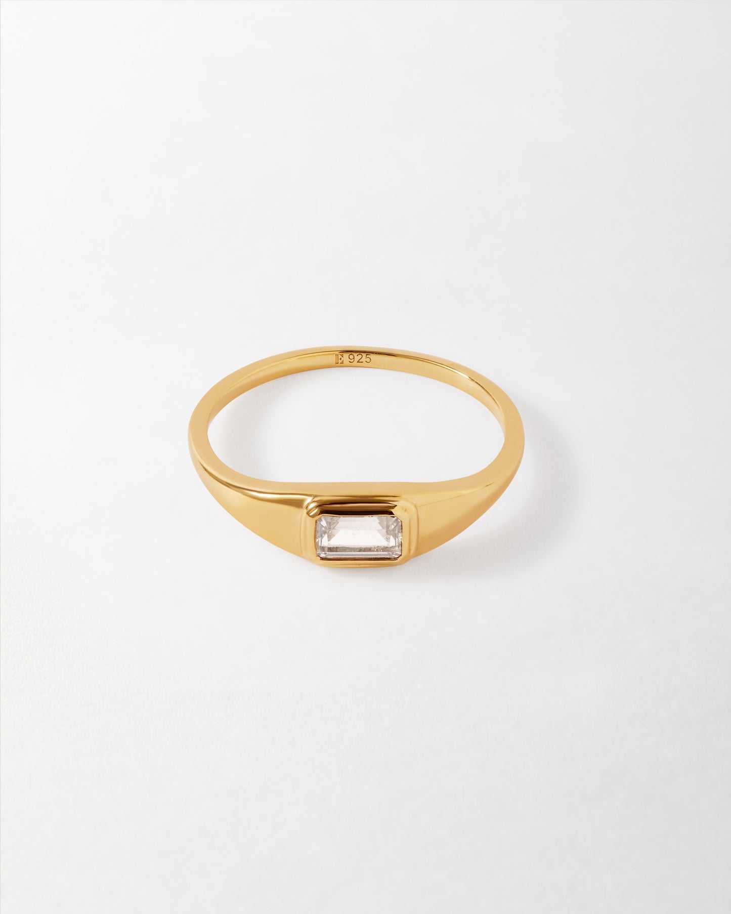 Pebble White Topaz Ring