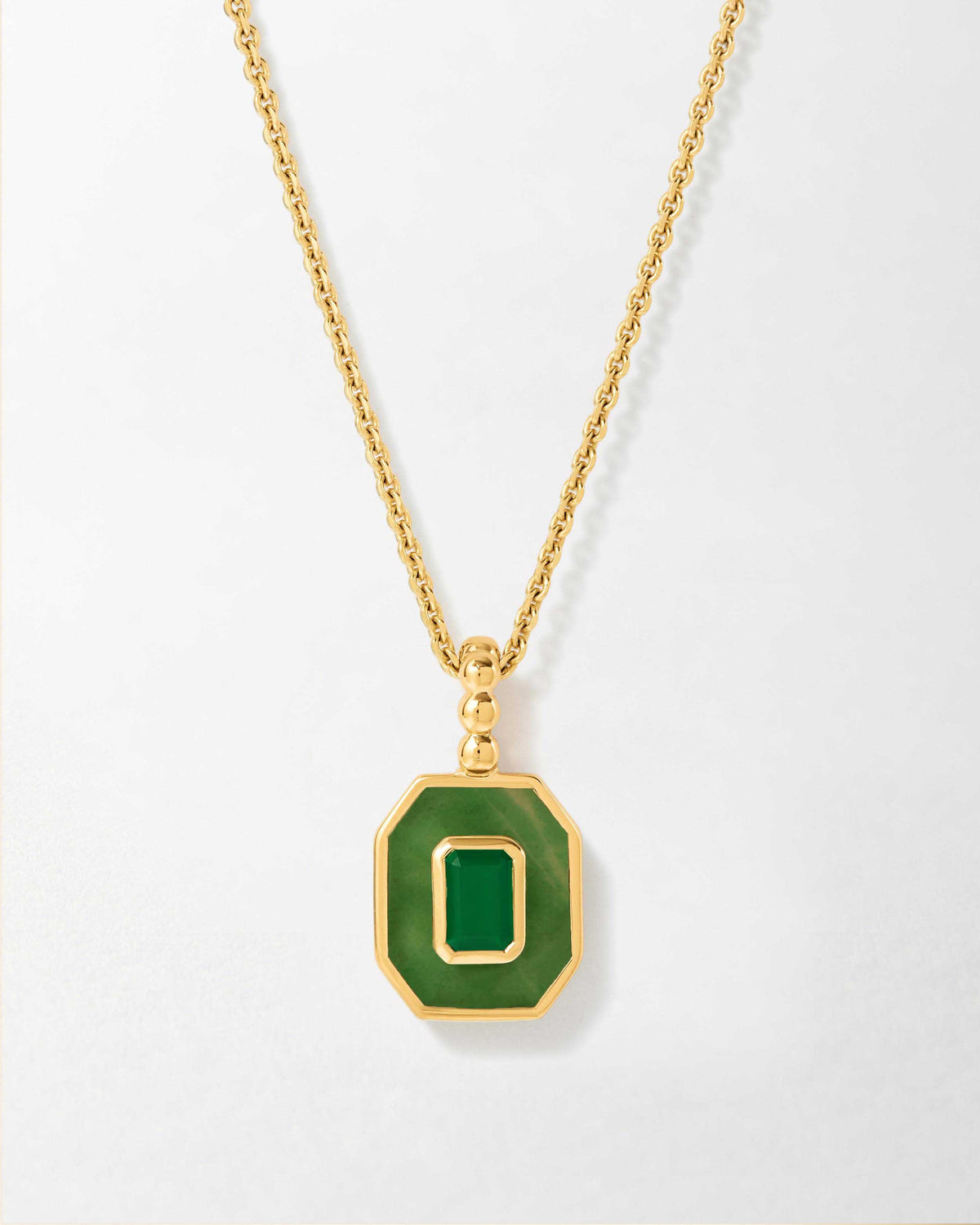 Deco Aventurine and Green Onyx Necklace