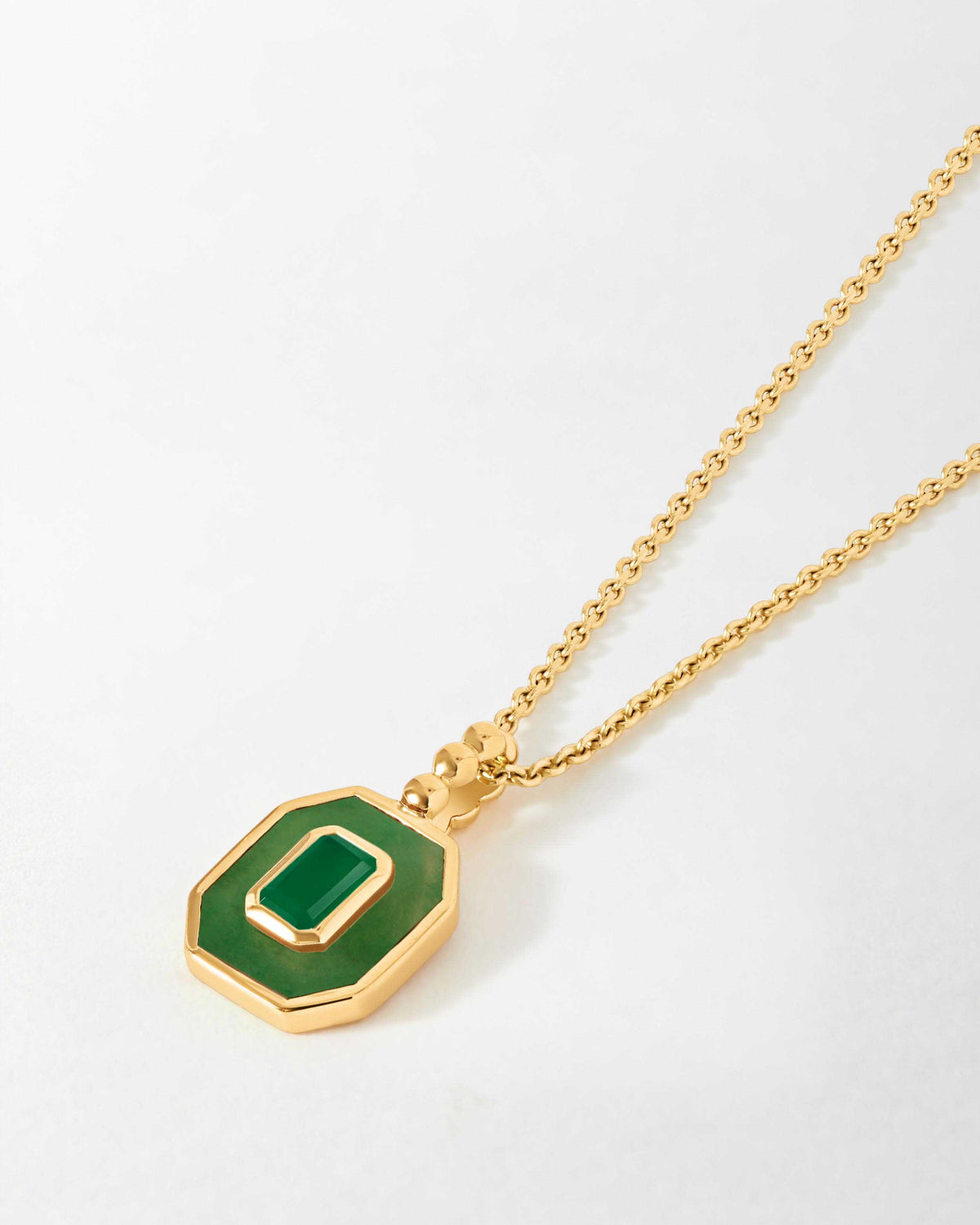Deco Aventurine and Green Onyx Necklace