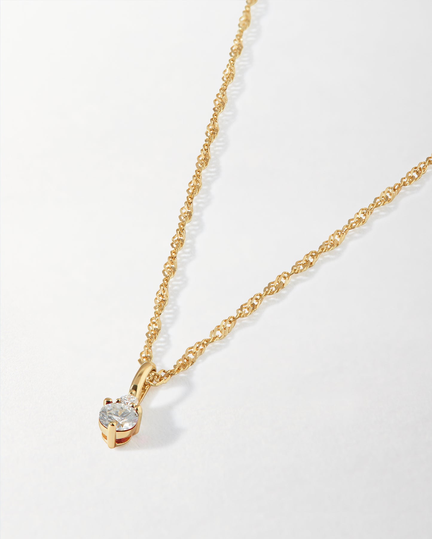Diamond 14ct Gold Birthstone Necklace