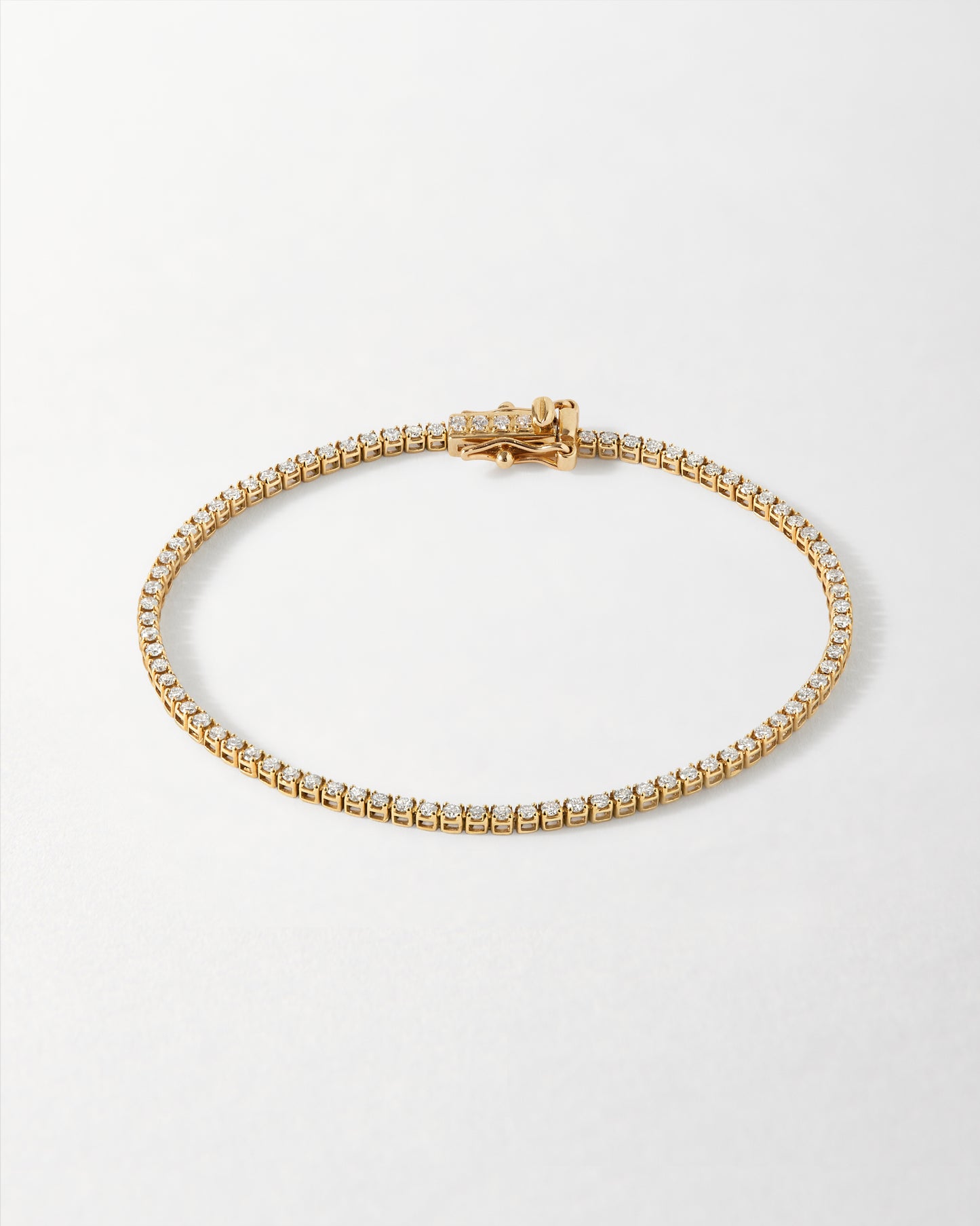 Solid Gold Lab-Grown Diamond Tennis Bracelet