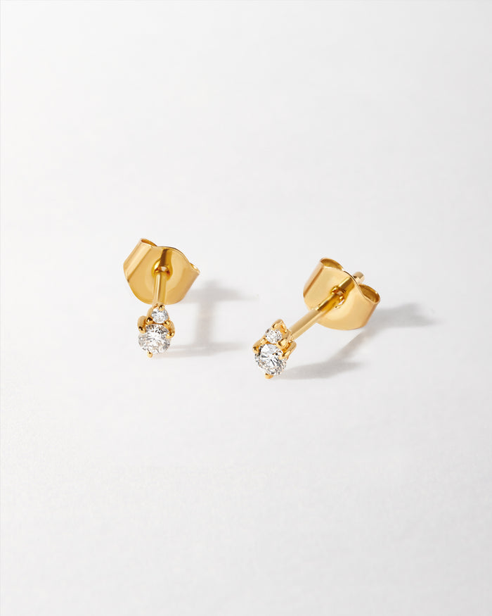Birthstone Diamond Stud Earrings