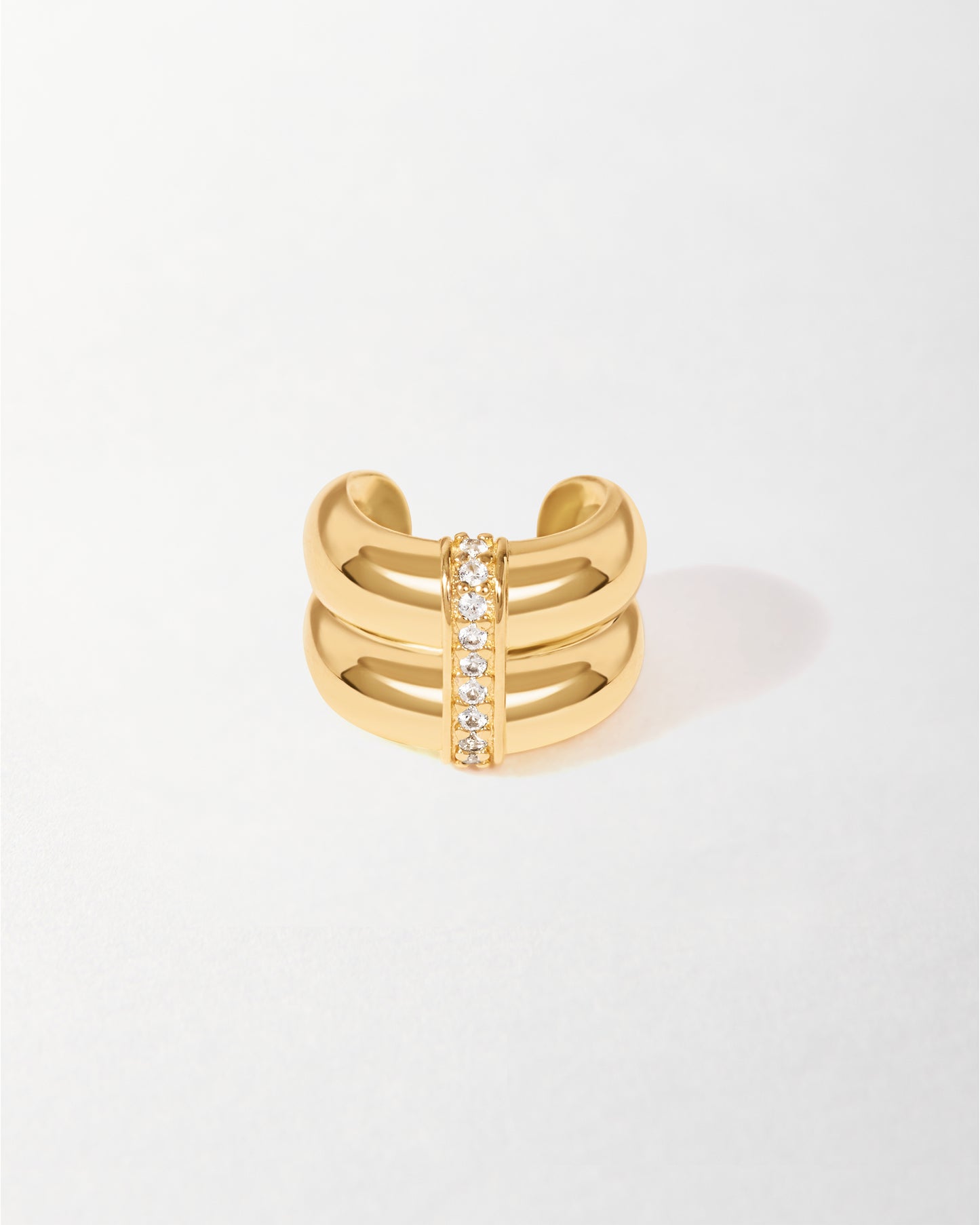 Charlotte Collins Dome Pavé Double Ear-cuff