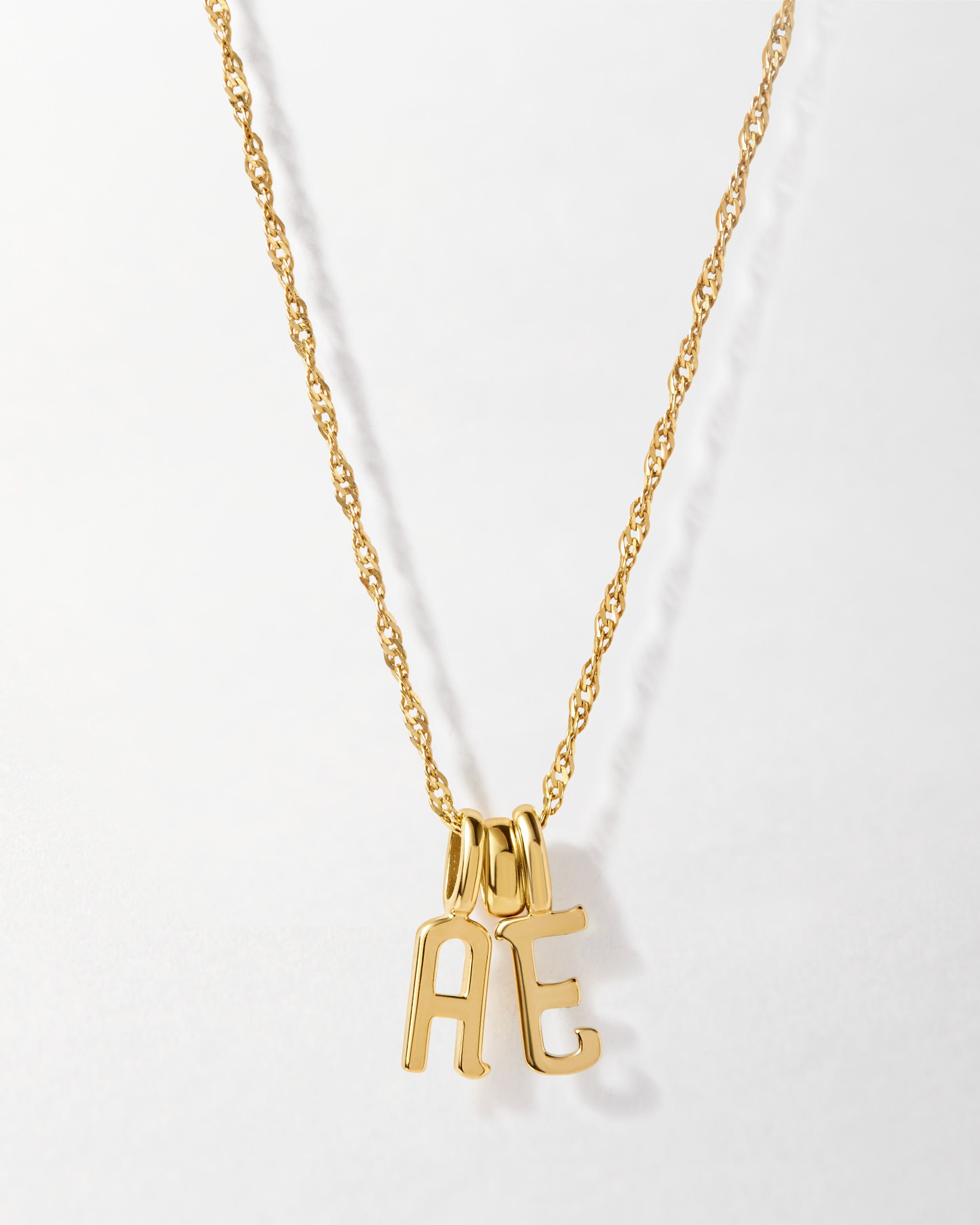 14k solid Gold online Initial A pendant