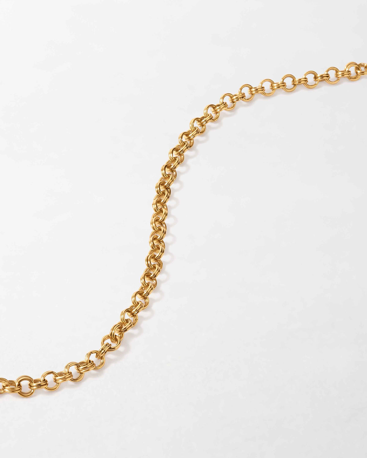 Gold Double Link Necklace