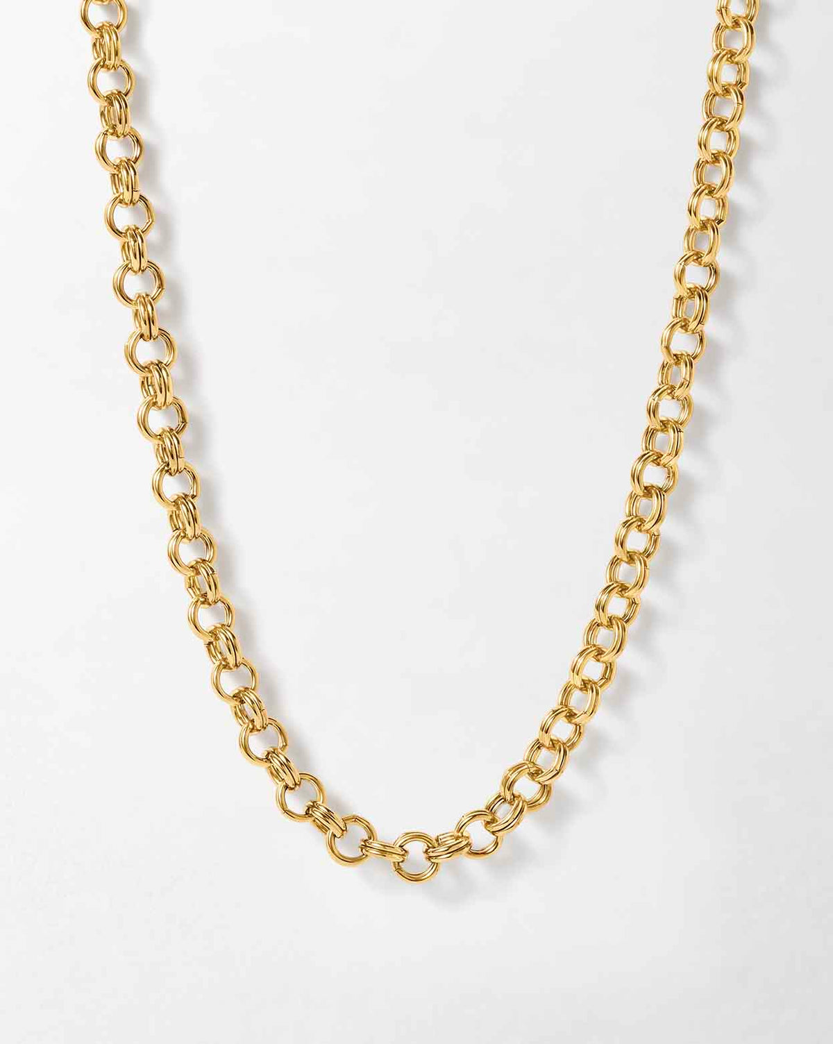 Gold Double Link Necklace