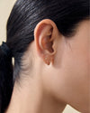 Golden Heart Earrings Set