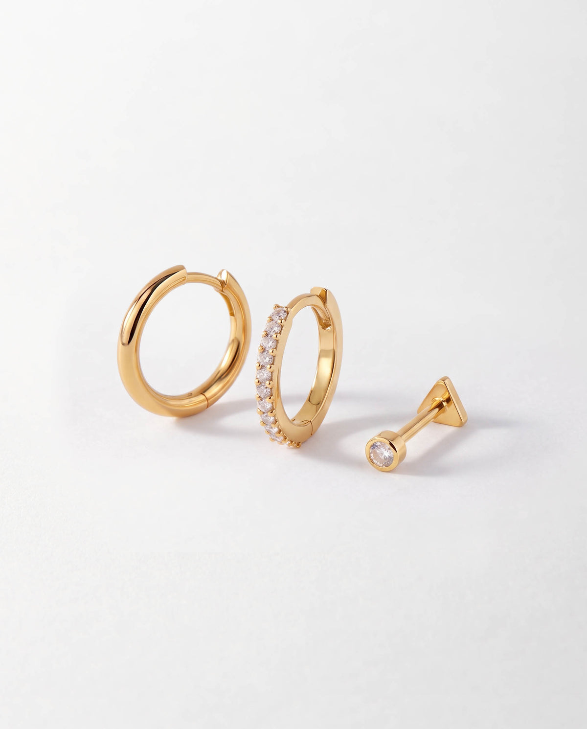 Classic Diamond Earrings Set