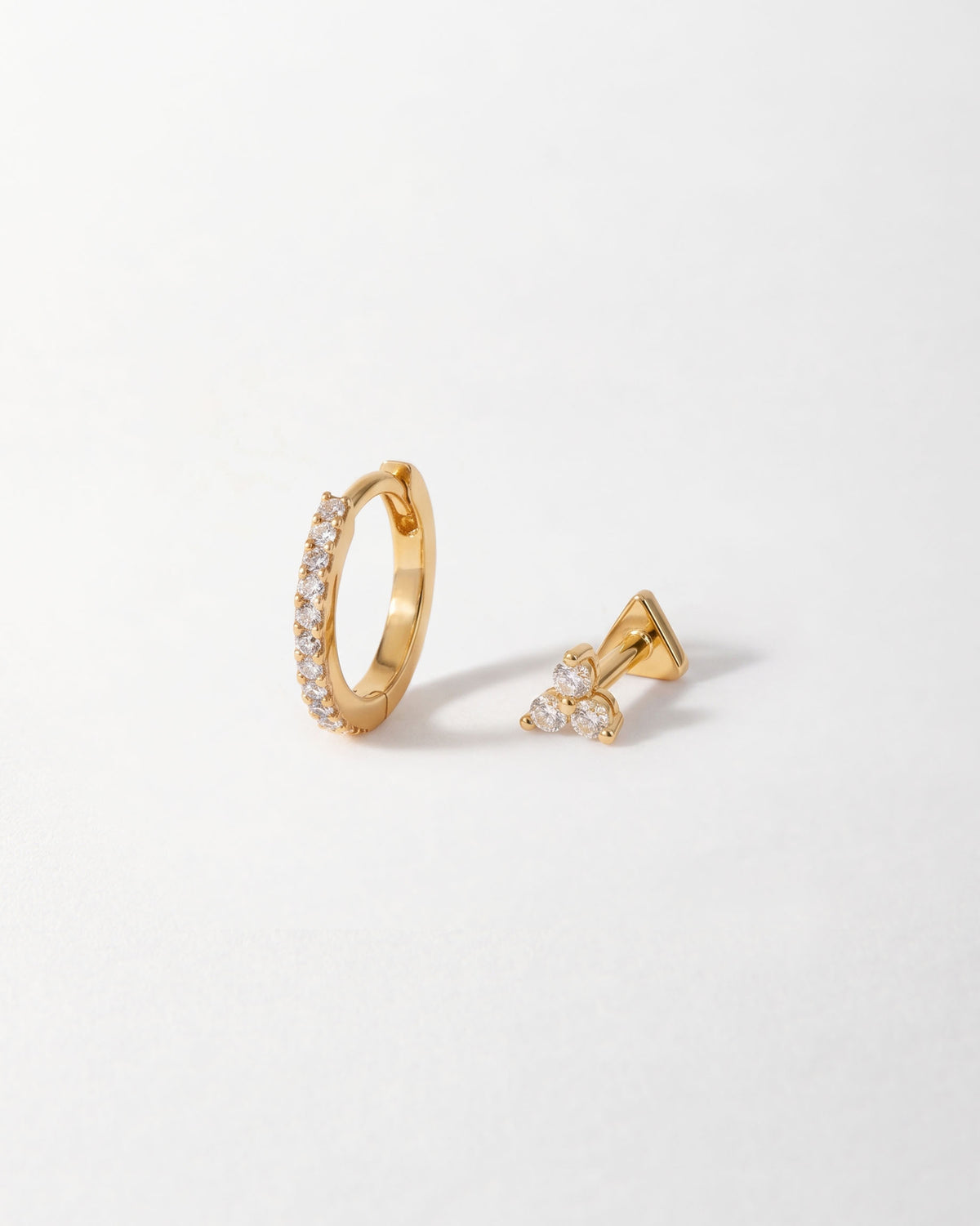 Trillion Diamond Earrings Set