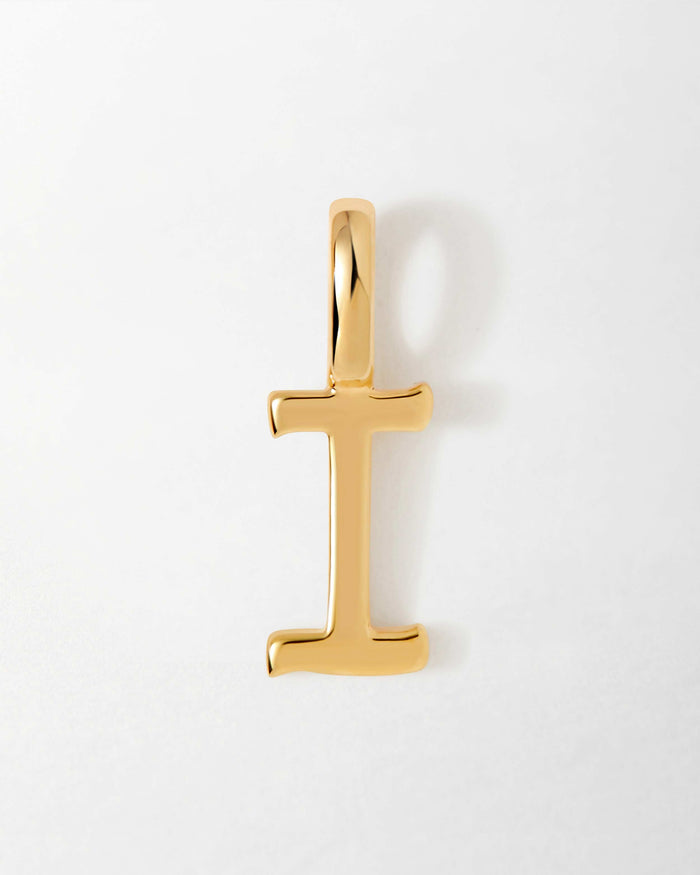 Solid Gold Initial Pendant