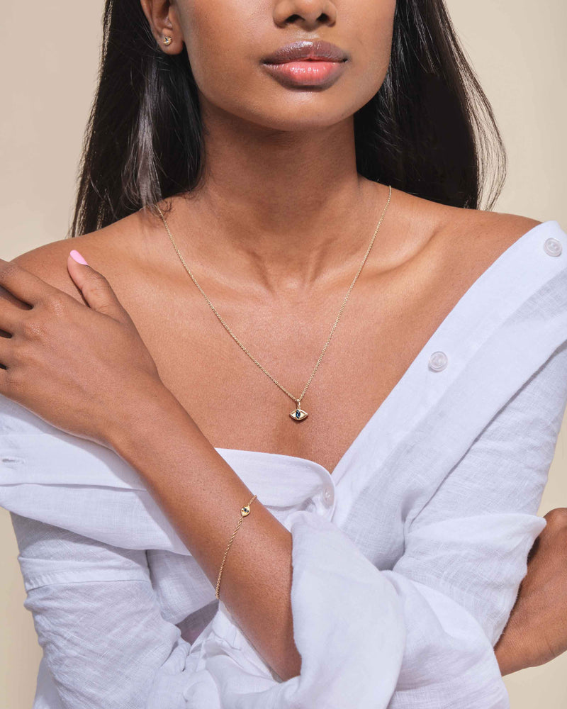Evil Eye Necklace | 18k Gold Plated – Edge of Ember