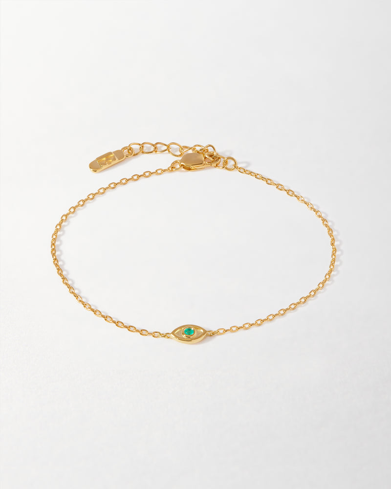Evil Eye Green Bracelet 18k Gold-Plated with Green Onyx – EDGE