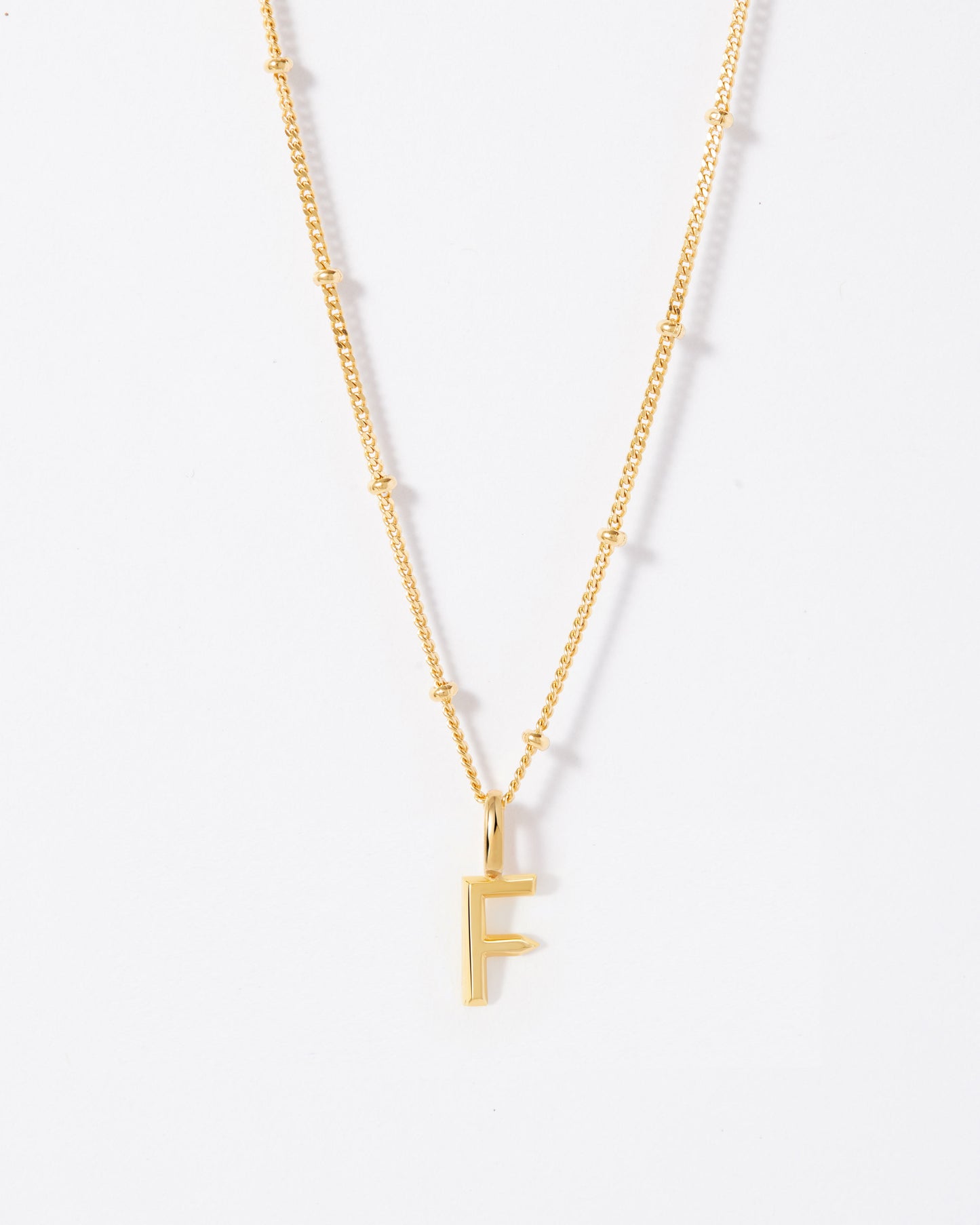 Selected Gold Mini Initial Necklace
