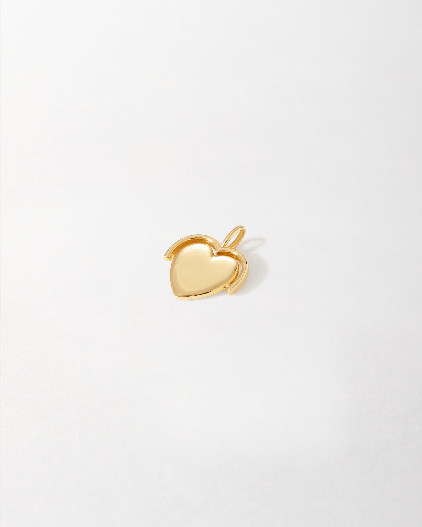 Solid Gold Heart Spinner Pendant