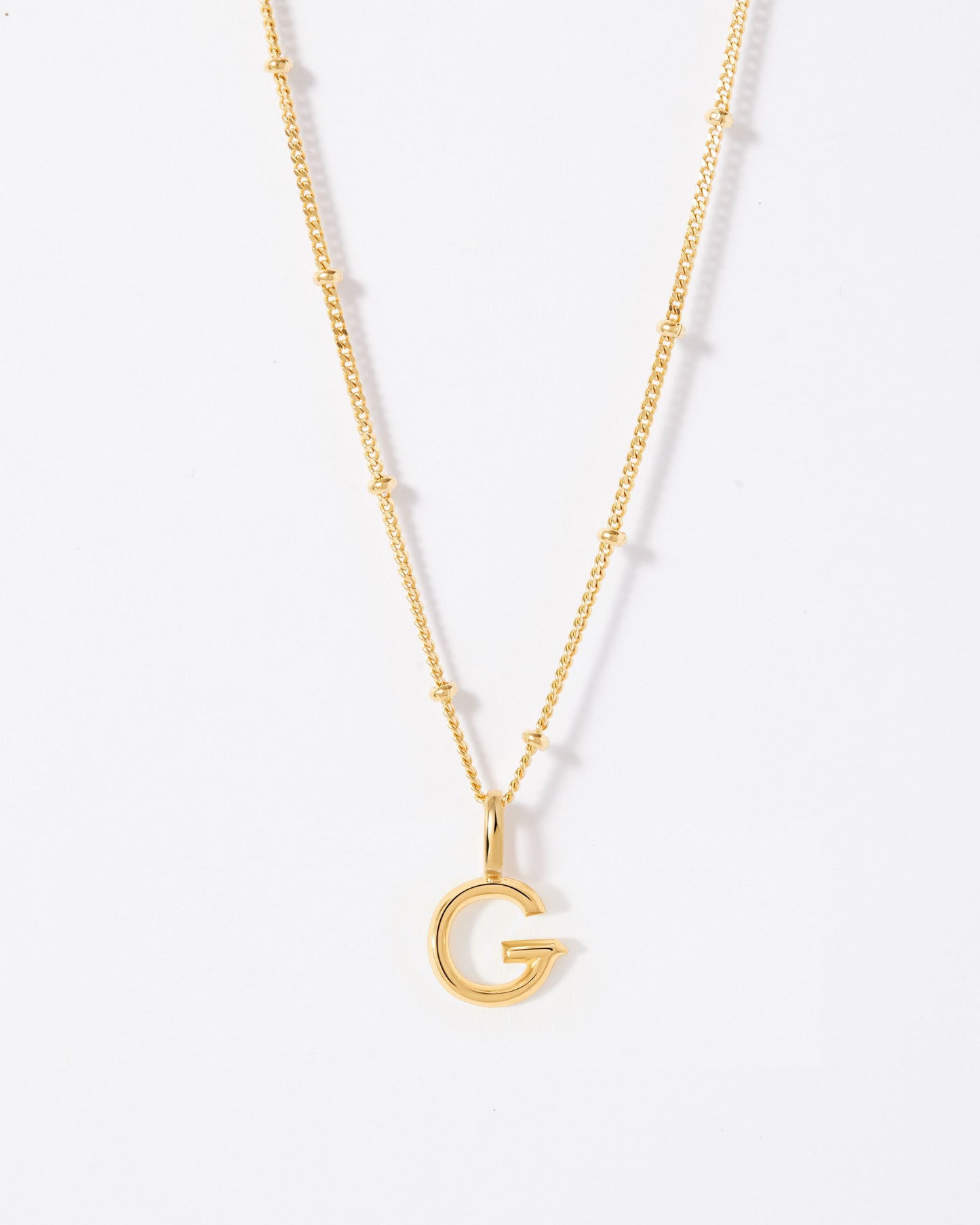 Selected Gold Mini Initial Necklace