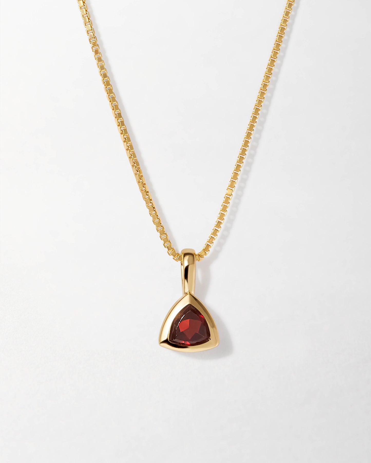 Garnet January Birthstone Necklace 18k Gold Plated – EDGE of EMBER