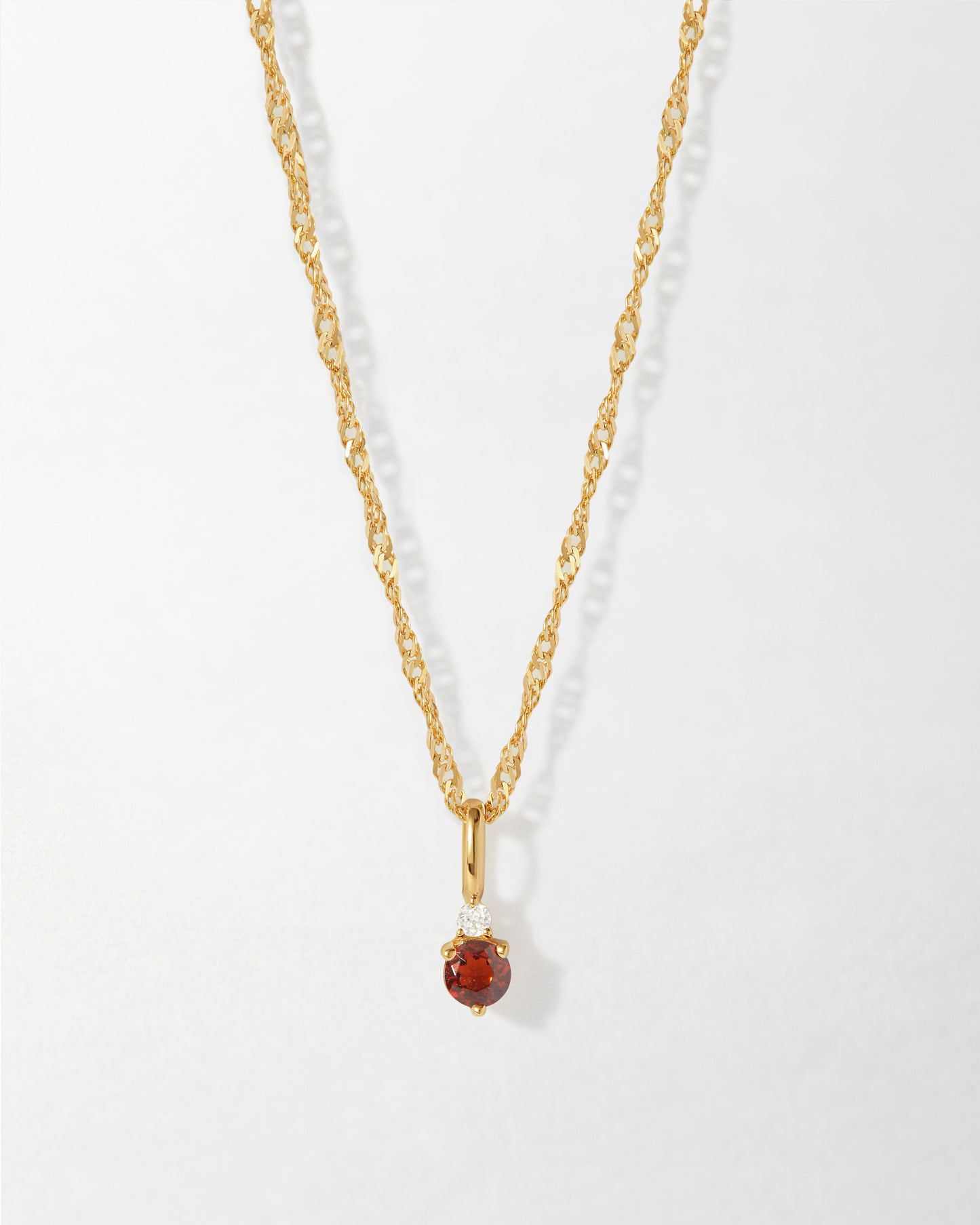 Garnet 14ct Gold Birthstone Necklace