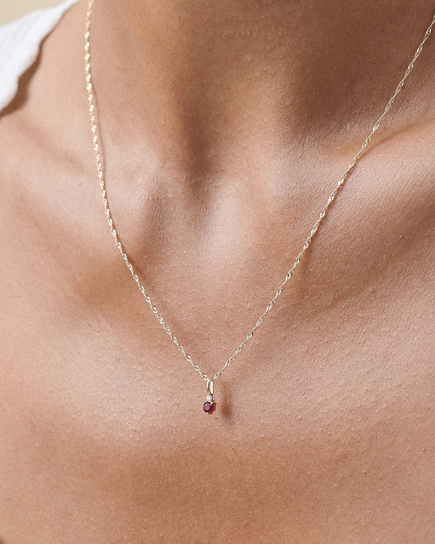 14ct Gold Birthstone Necklace