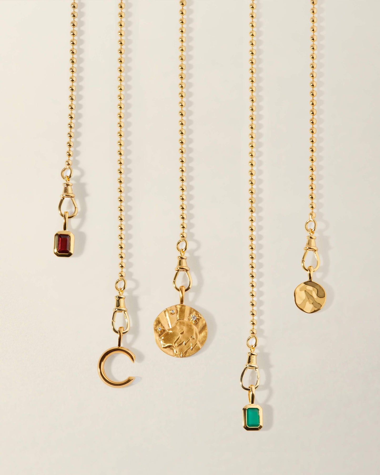 Initial Deco Birthstone Globe Necklace