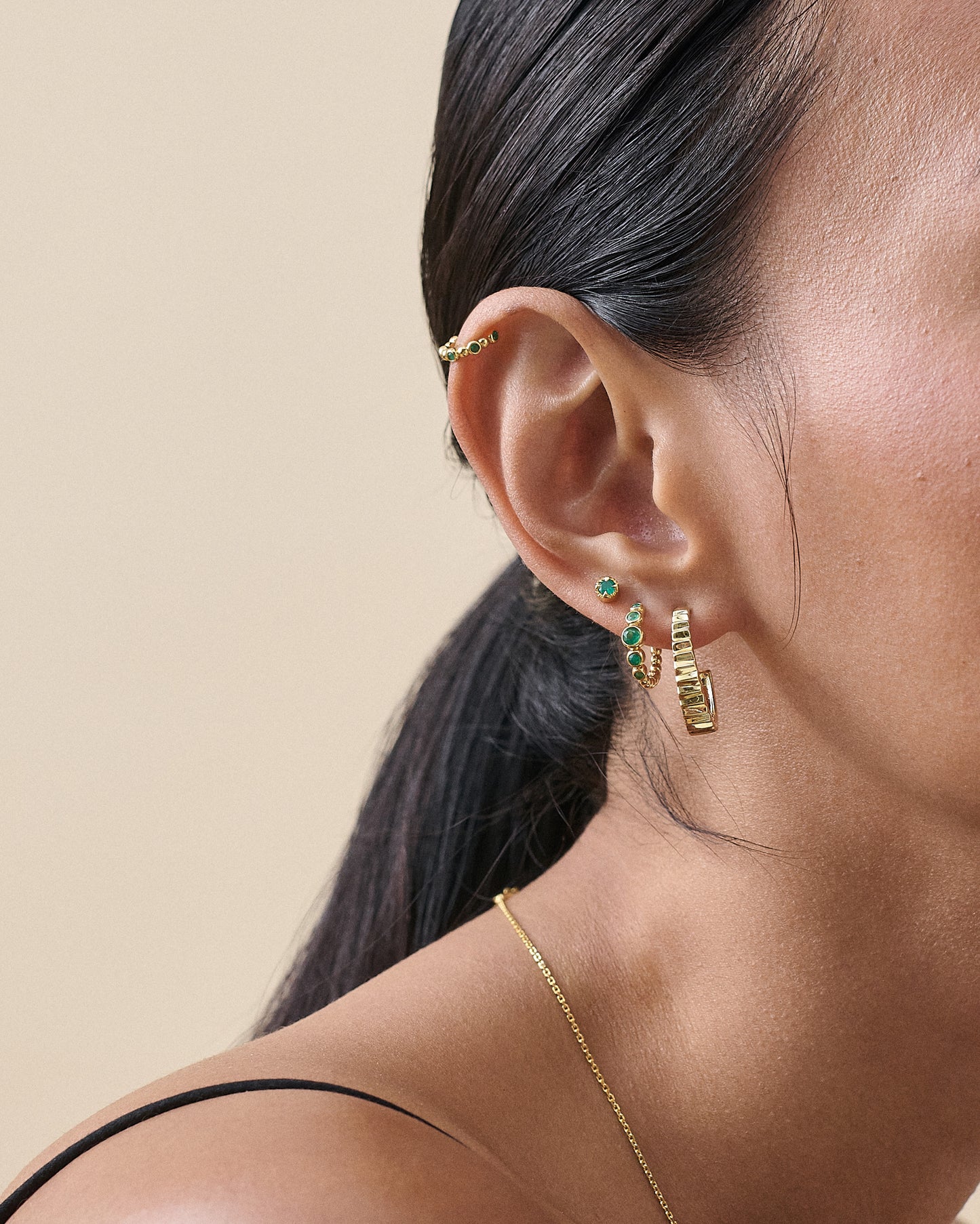 Globe Green Ear Cuff