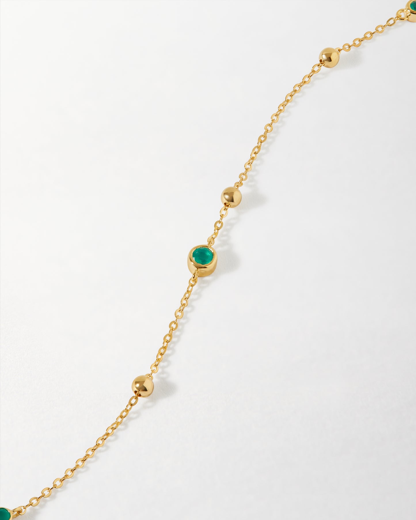 Globe Station Green Onyx Bracelet