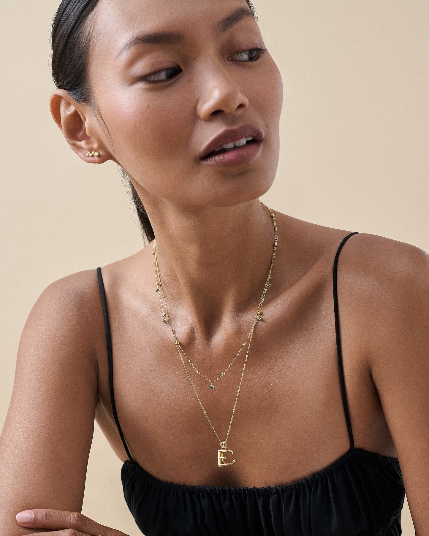 Globe Station Green Onyx Necklace