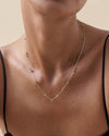 Globe Station Green Onyx Necklace