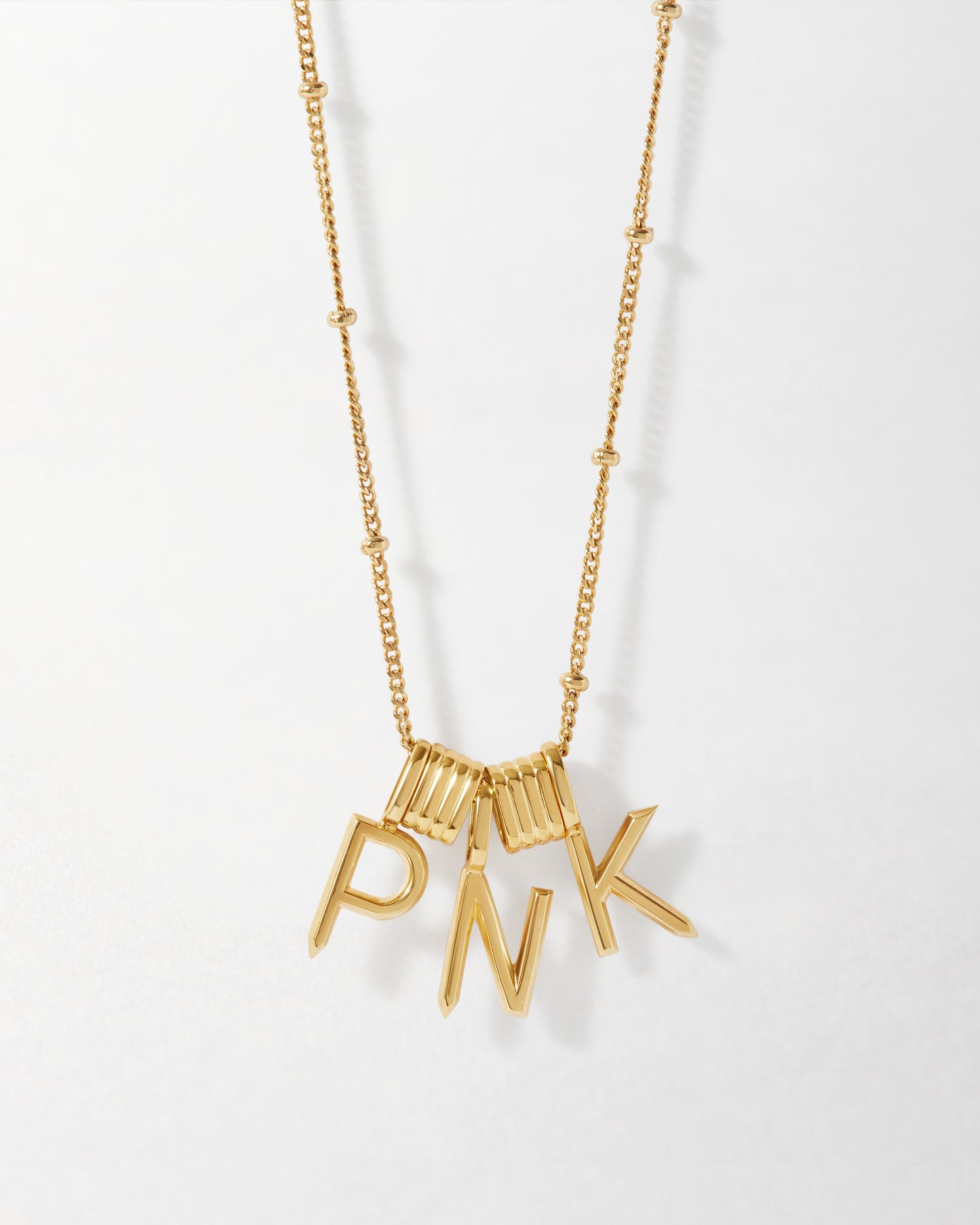 Triple Mini Initial Necklace - Gold