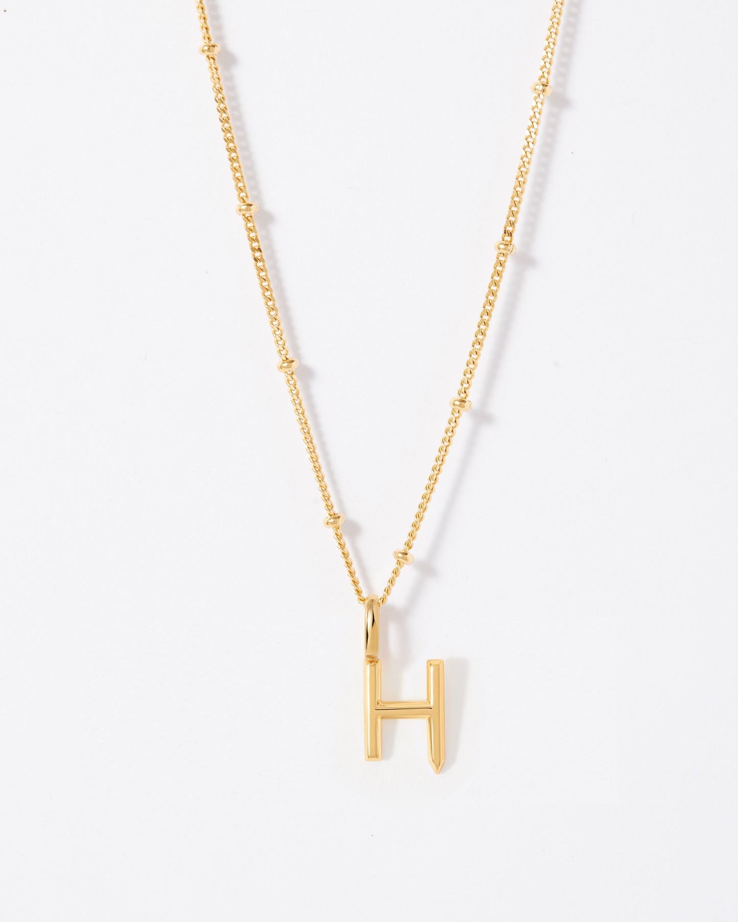 Selected Gold Mini Initial Necklace