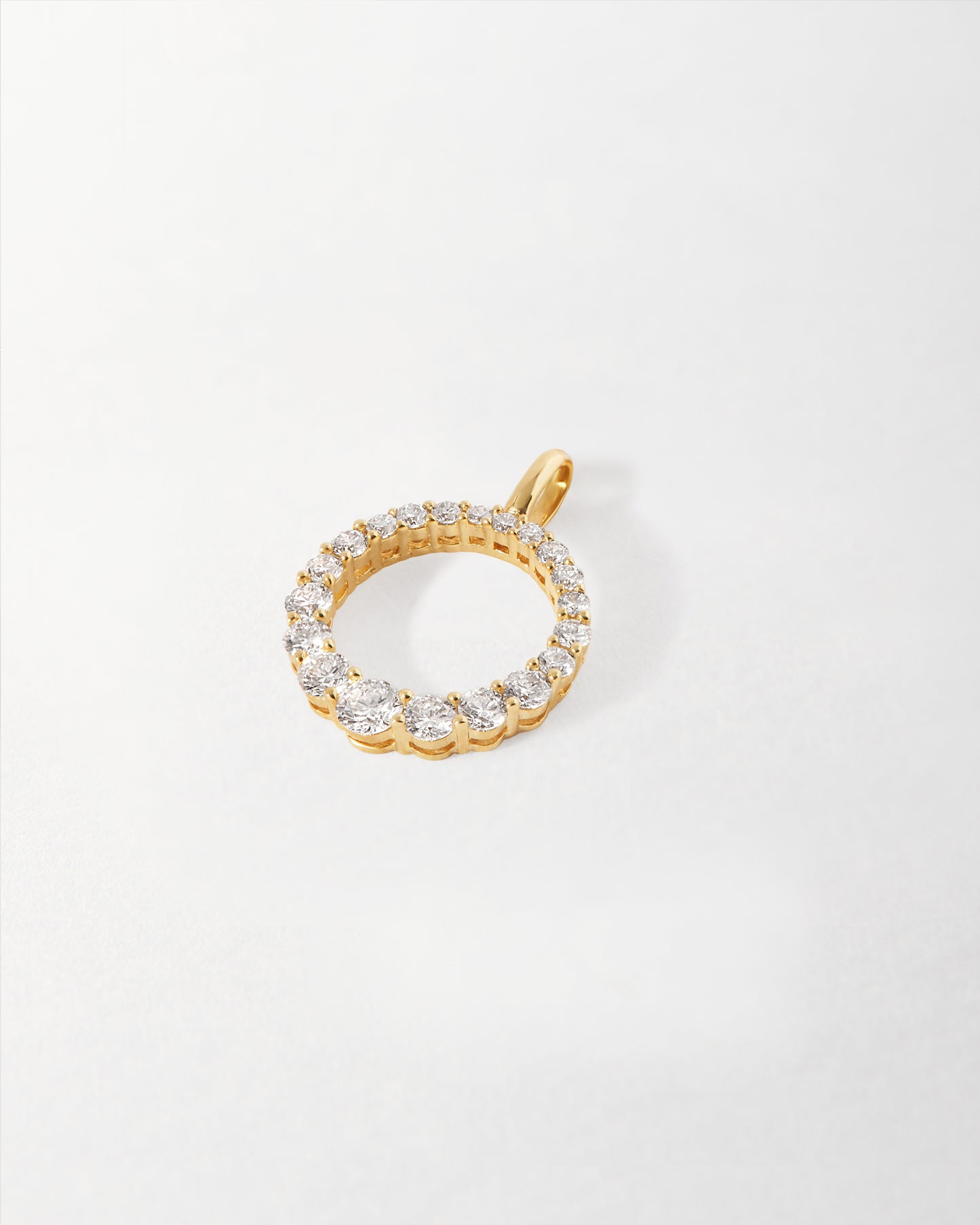 Diamond Halo Pendant featuring lab-grown diamonds set in solid 14ct gold, crafted from recycled metals with ethical sourcing, designed for everyday fine jewellery.