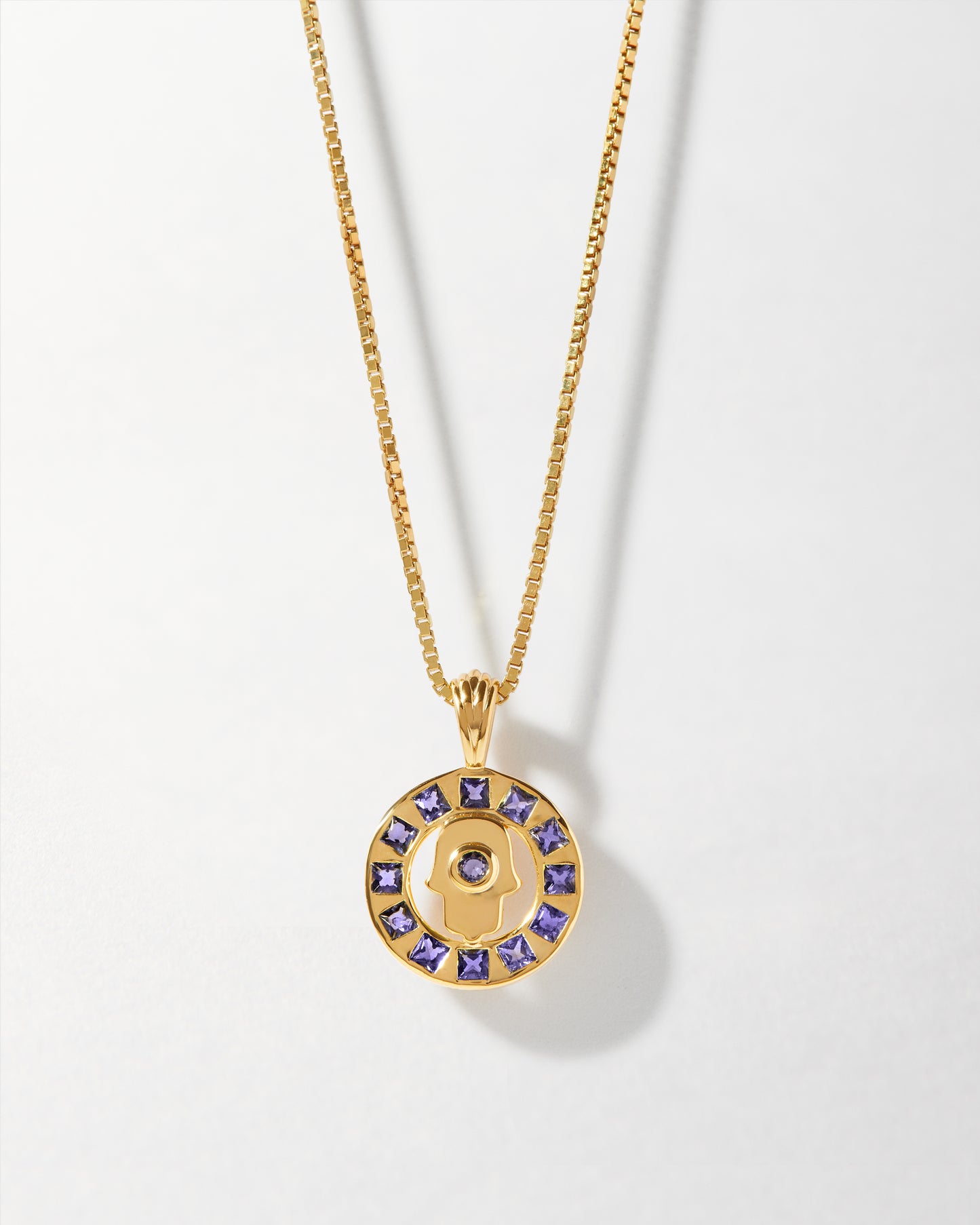 Hamsa Round Necklace