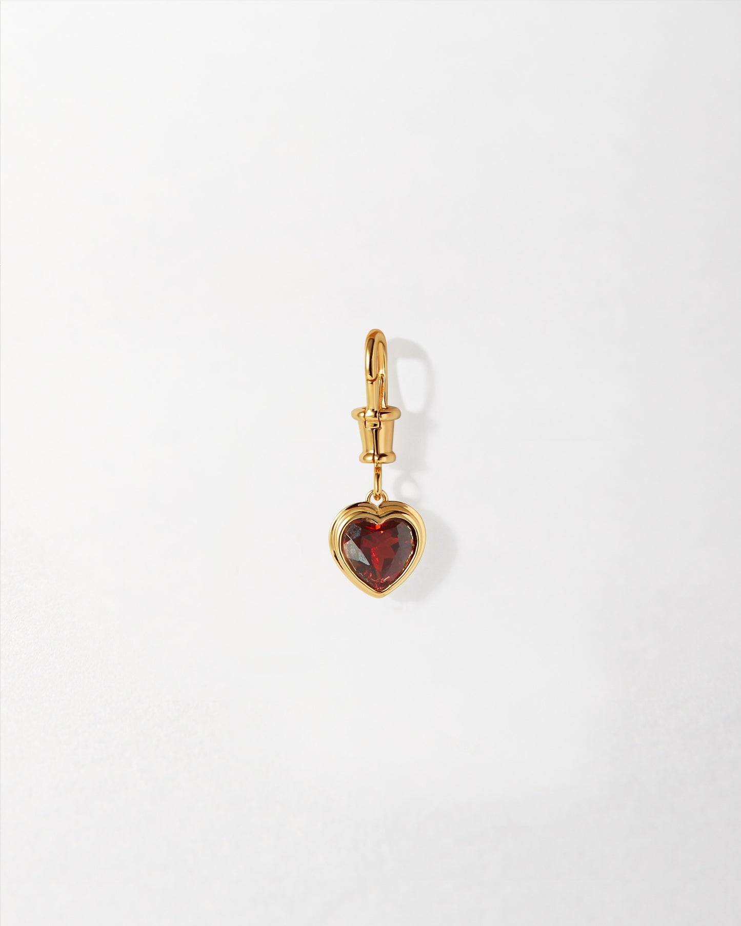 Heart Red Garnet Pendant