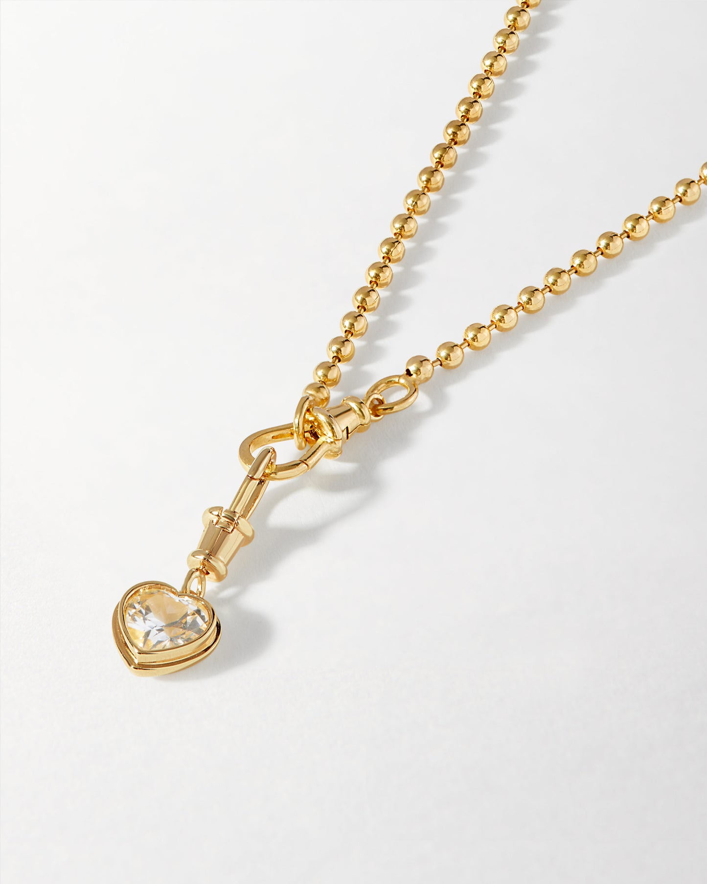 Heart White Sapphire Necklace