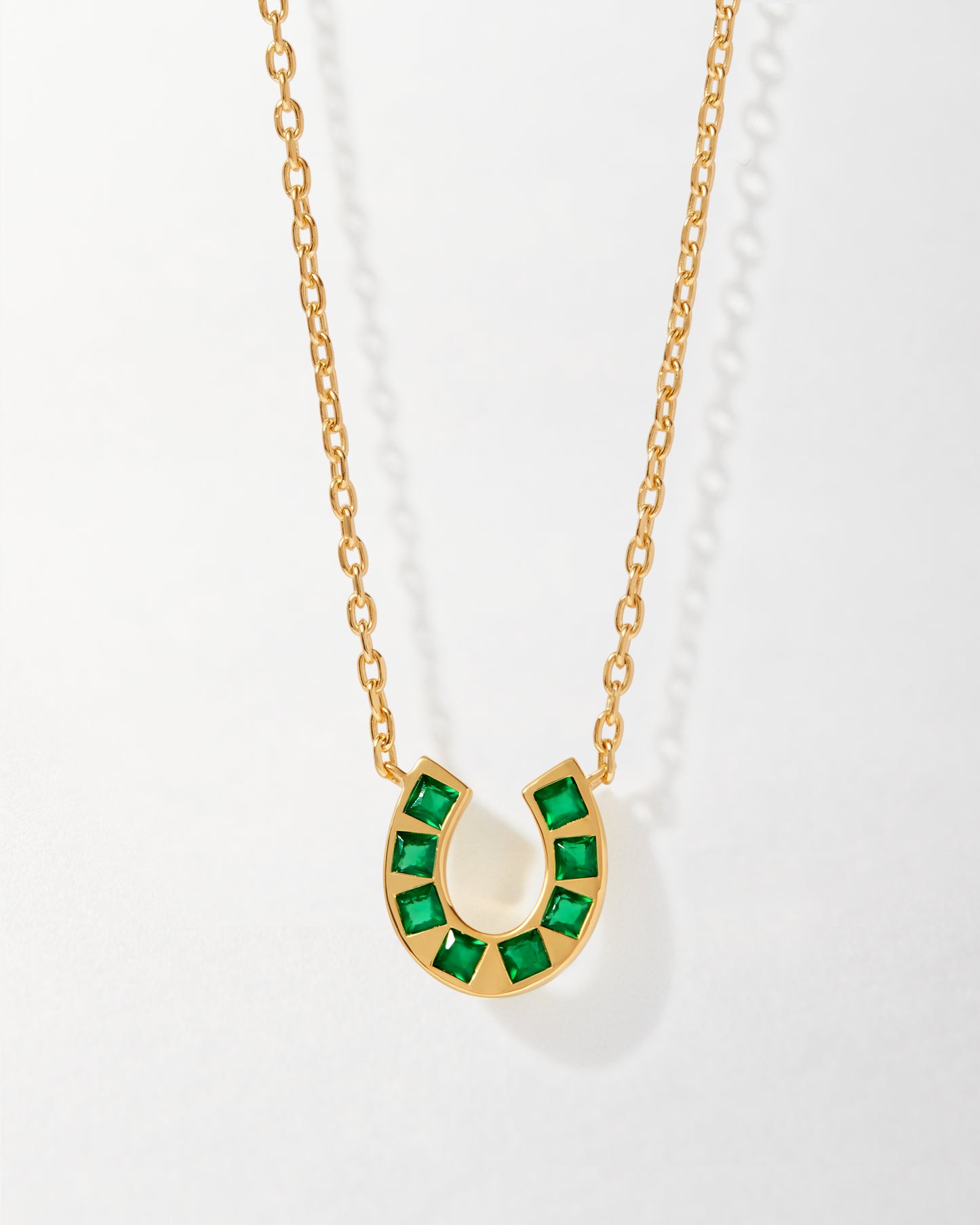Horseshoe Green Onyx Necklace