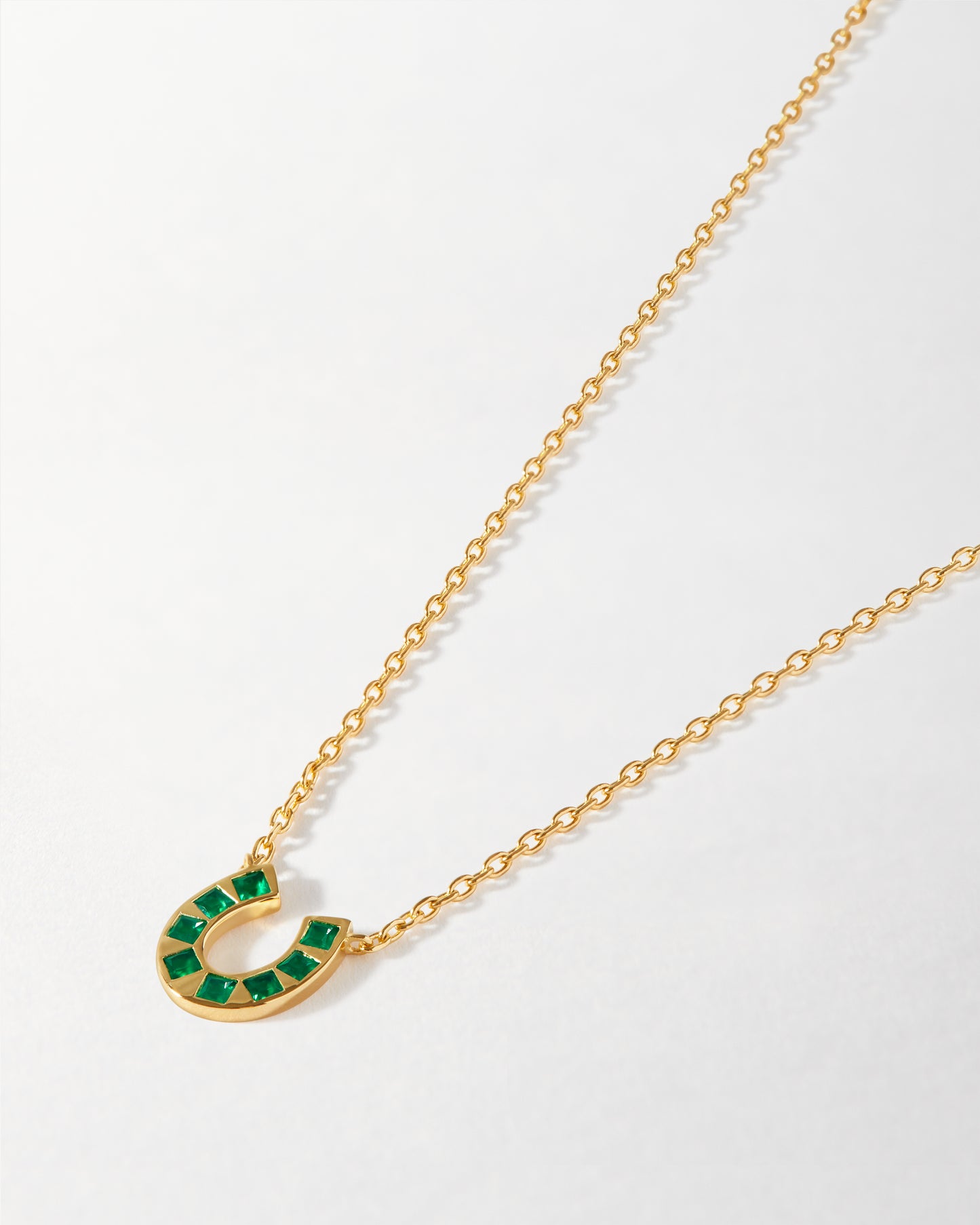 Horseshoe Green Onyx Necklace