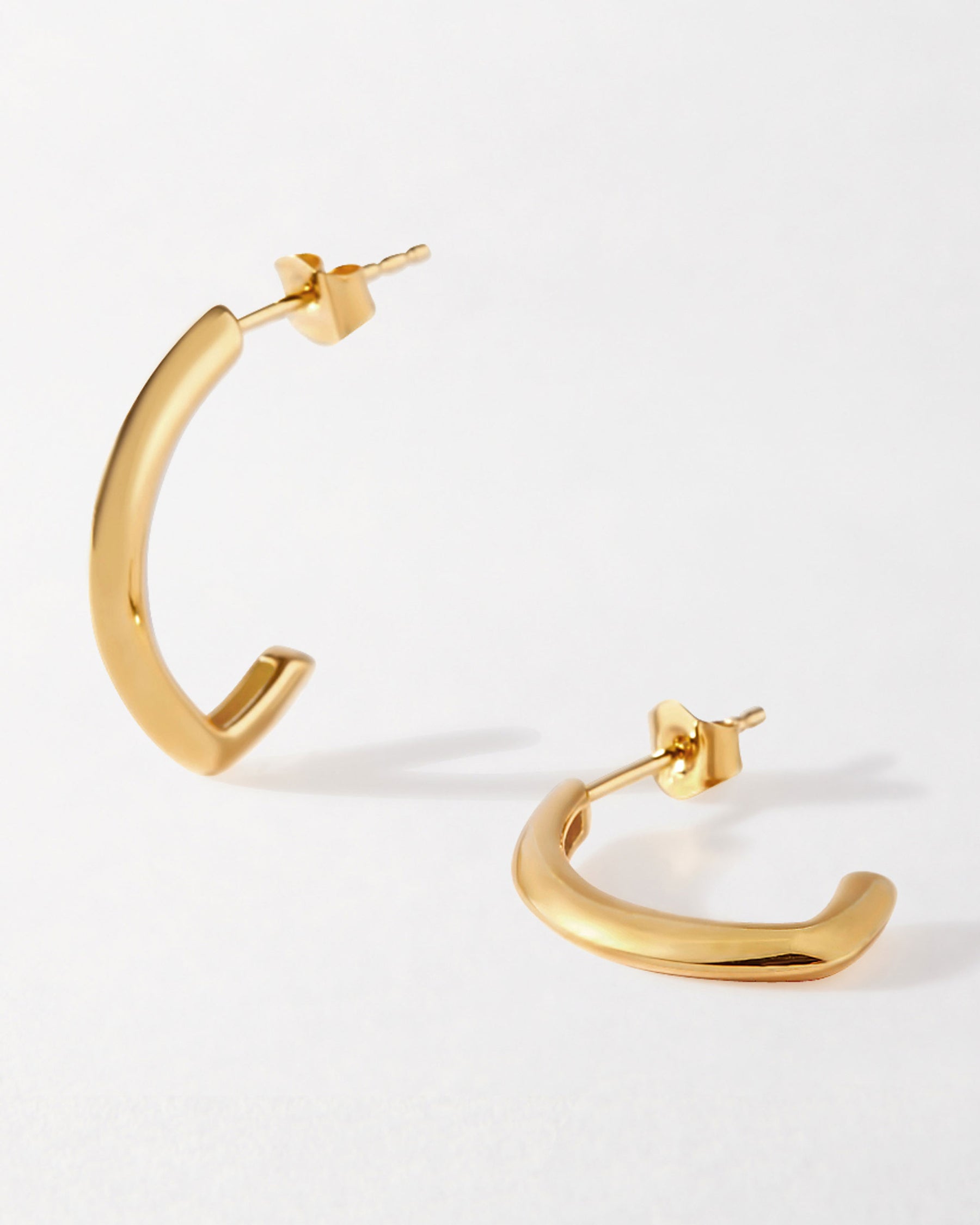 Solid white gold hot sale hoop earrings