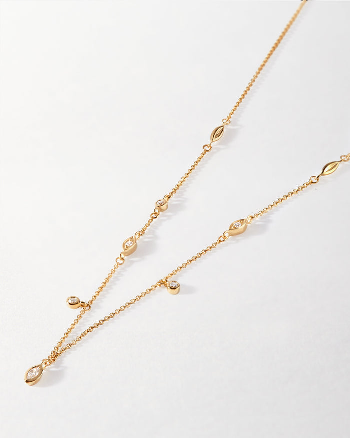 Victoria Droplet Diamond Necklace