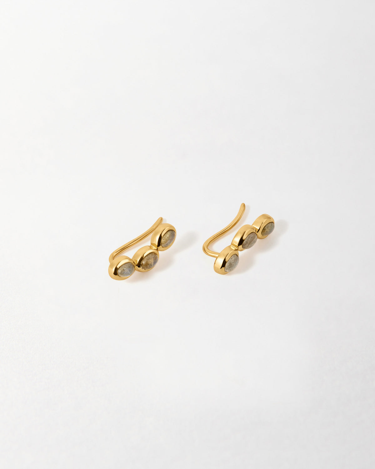 Lily Pebbles Triple Labradorite Ear Crawlers