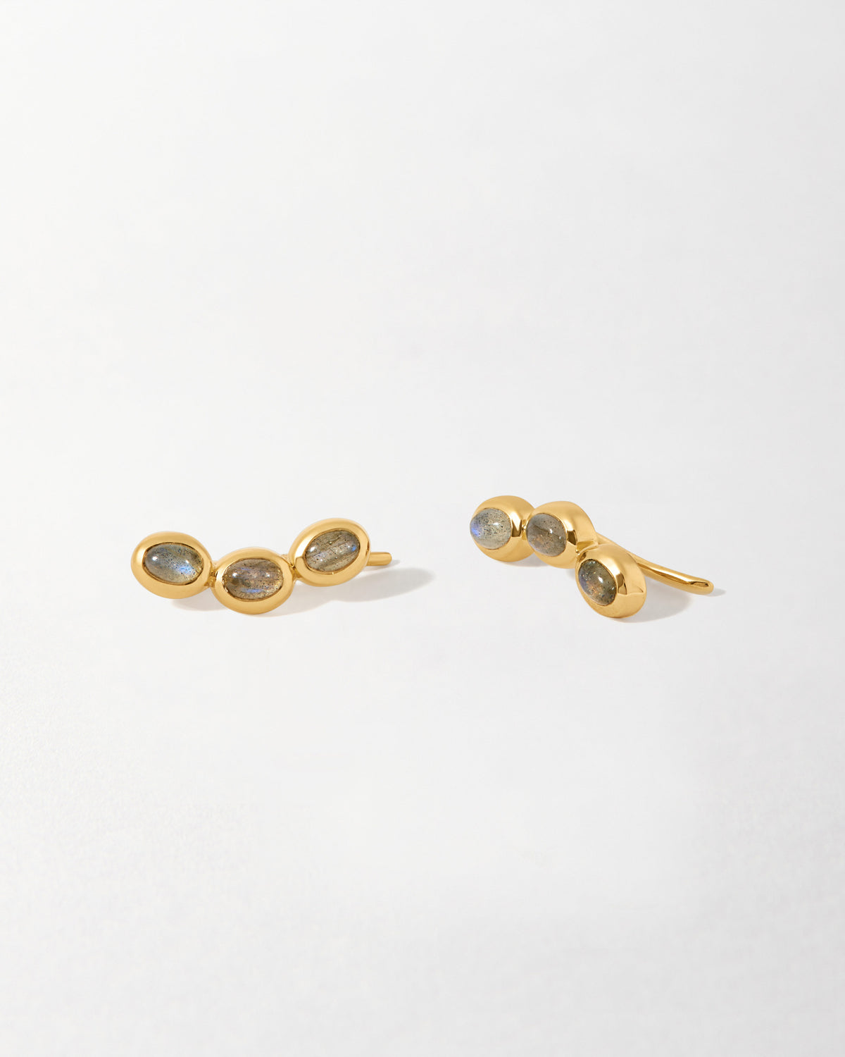 Lily Pebbles Triple Labradorite Ear Crawlers