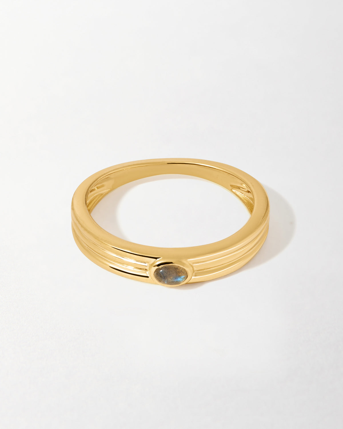 Lily Pebbles Triple Ridge Labradorite Ring