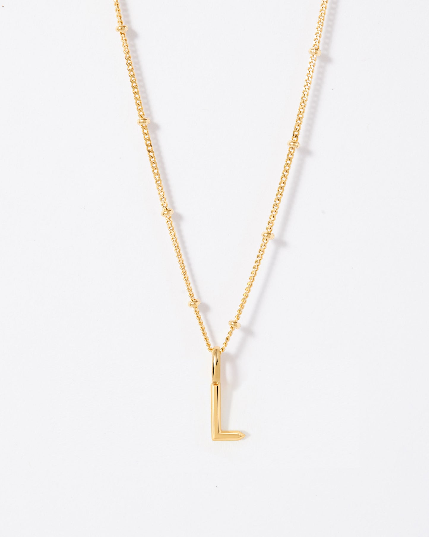 Selected Gold Mini Initial Necklace