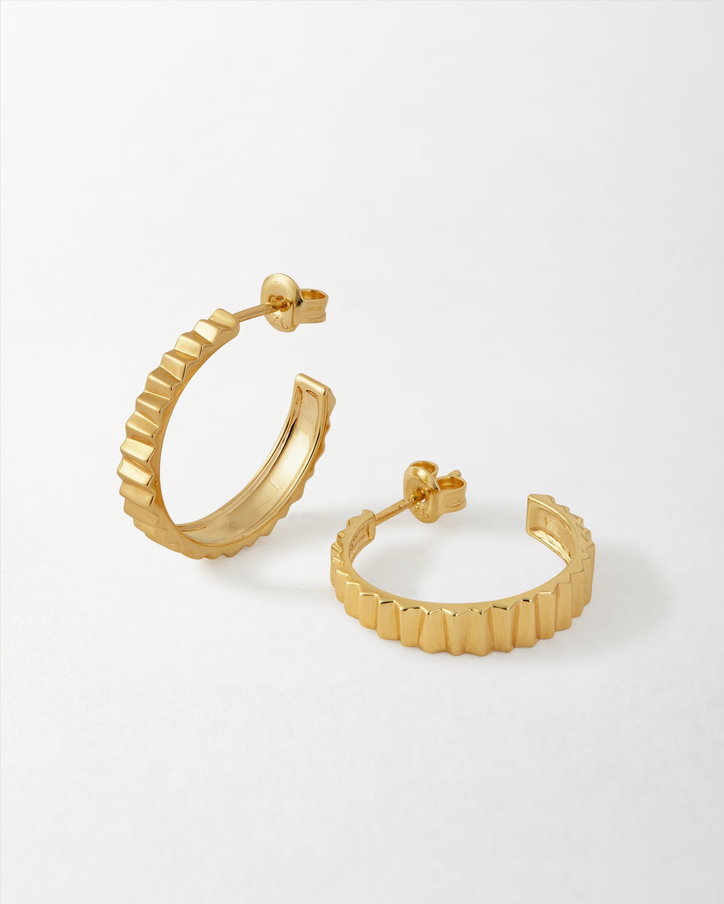 Large Flare Hoop Earrings - Gold