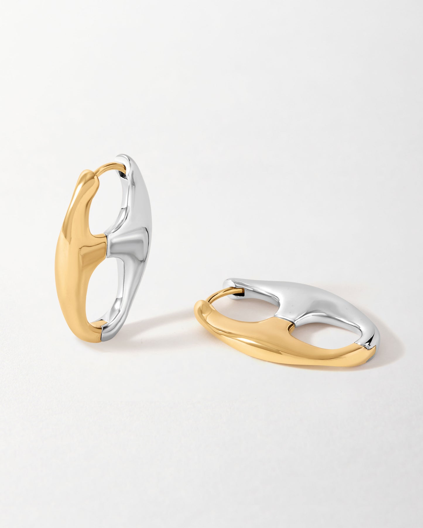 Mariner Mixed Metal Hoop Earrings
