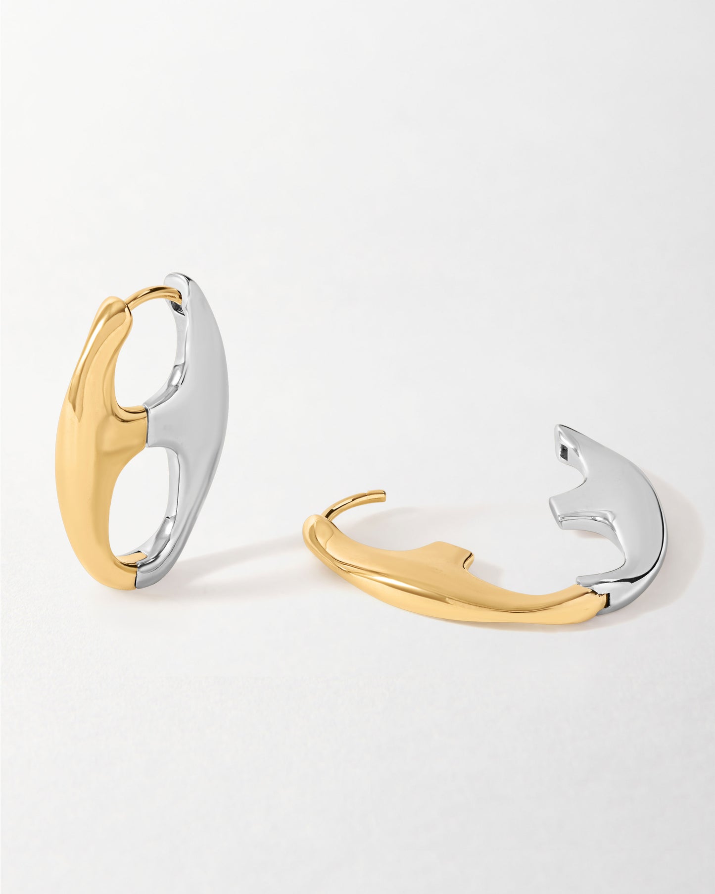 Mariner Mixed Metal Hoop Earrings