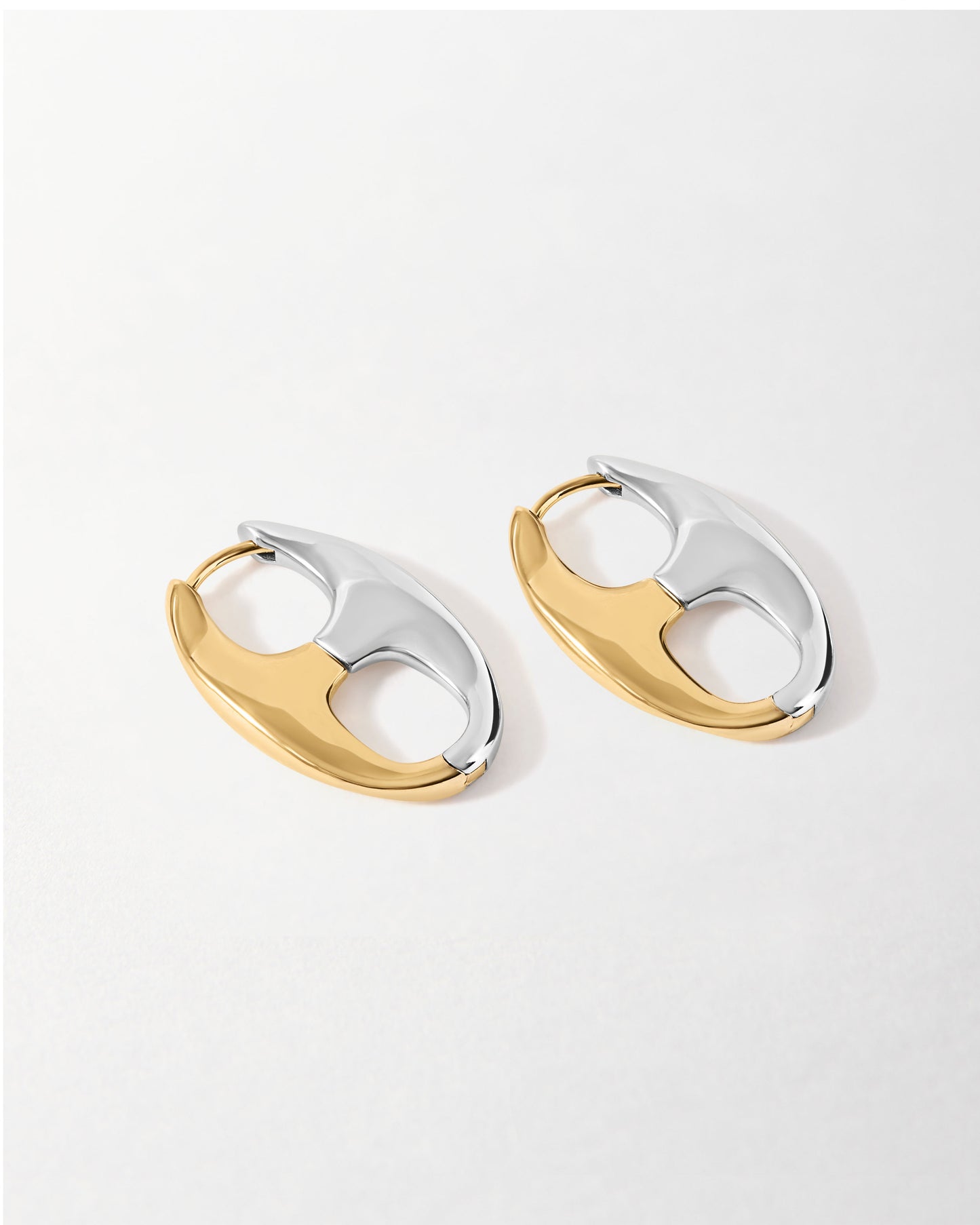 Mariner Mixed Metal Hoop Earrings
